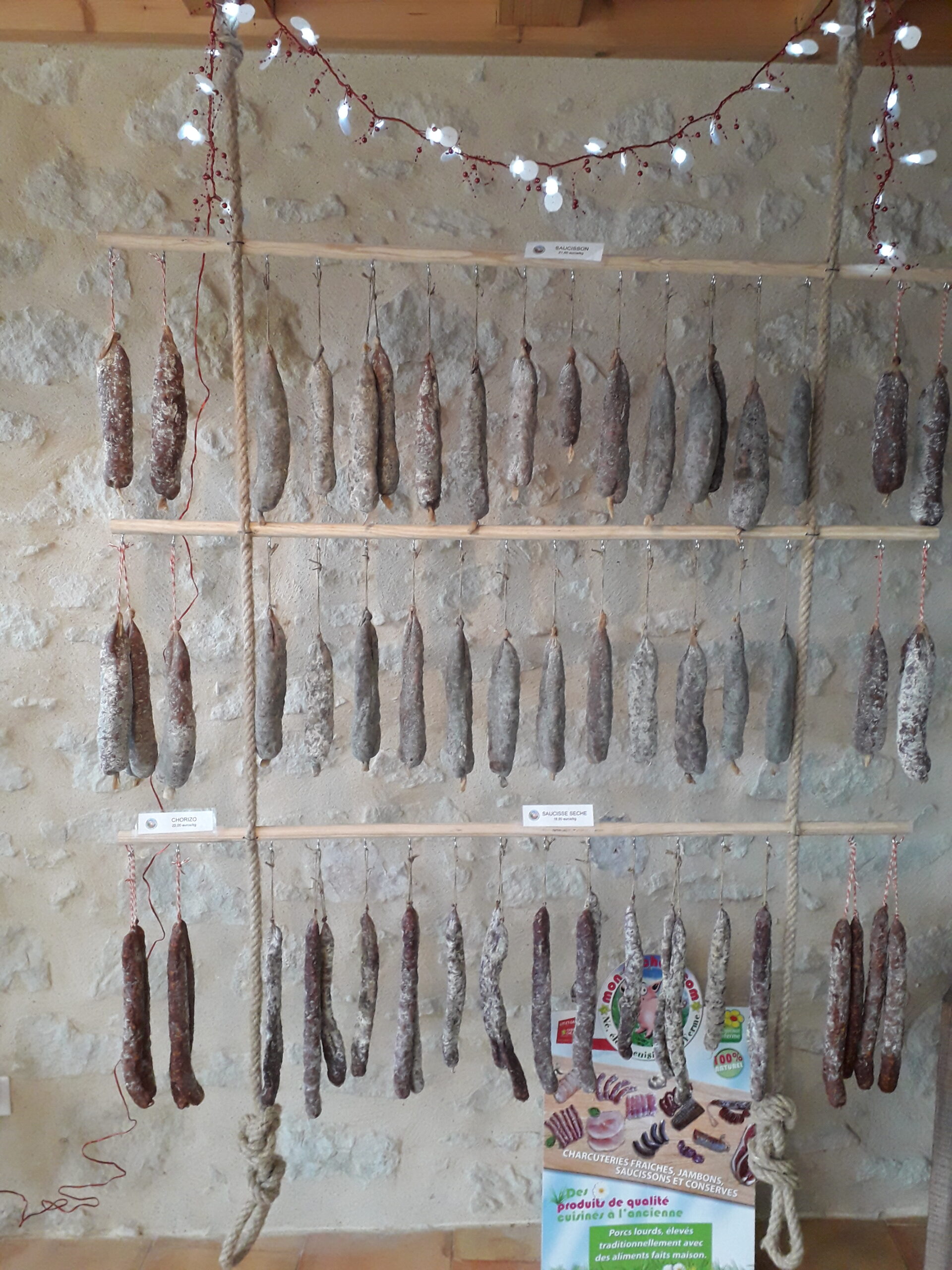 PRESENTOIR SAUCISSON Jambon de Pays - 4 tranches